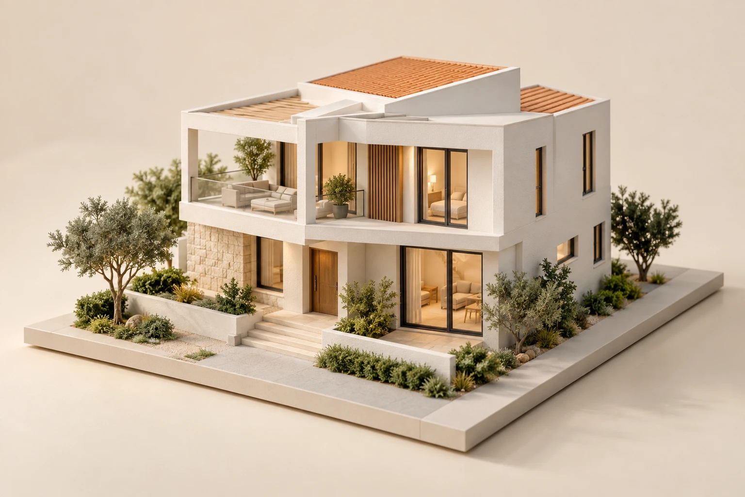Architectural models: illustrative concept, not a completed IRIS project.